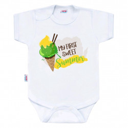 NEW BABY Body s potlačou New Baby MY FIRST SWEET Summer zelené