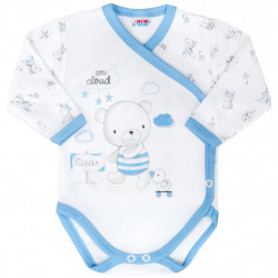 NEW BABY Dojčenské body s bočným zapínamím New Baby Bears modré