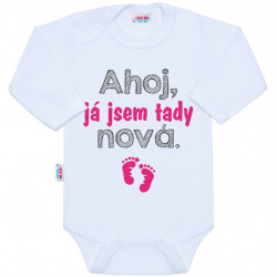 NEW BABY Body s potlačou New Baby Ahoj, já jsem tady nová.