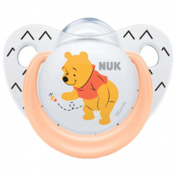 NUK Dojčenský cumlík Trendline NUK Disney Medvedík Pú 6-18m marhuľové