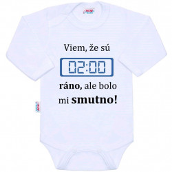 NEW BABY Body s potlačou New Baby 02:00 hodiny ráno