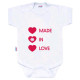 NEW BABY Body s potlačou New Baby MADE IN LOVE