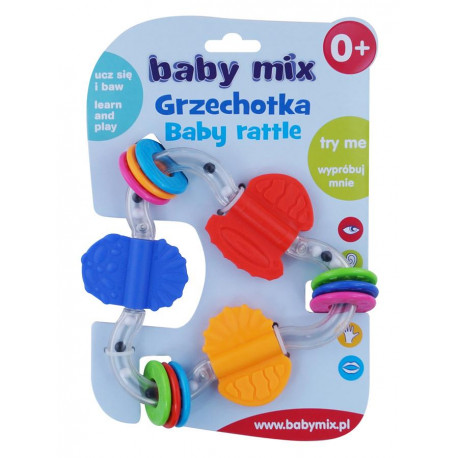 BABY MIX Detské hrkálka Baby Mix farebný trojuholník