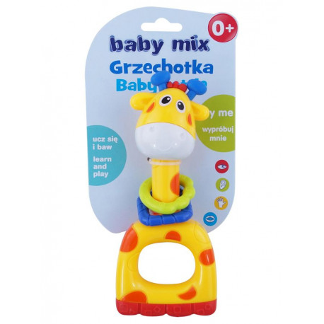 BABY MIX Detské hrkálka Baby Mix žltá žirafa