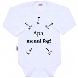 NEW BABY Body s potlačou New Baby Apa, menni fog!