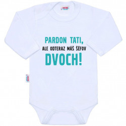 NEW BABY Body s potlačou New Baby Pardon tati,... máš šéfov dvoch!!