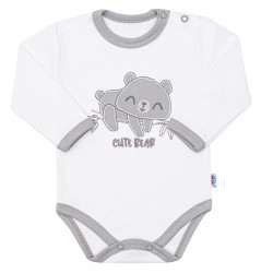 NEW BABY Dojčenské bavlnené body s dlhým rukávom New Baby Cute Bear