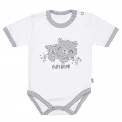 NEW BABY Dojčenské bavlnené body s krátkym rukávom New Baby Cute Bear