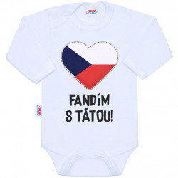 NEW BABY Body s potlačou New Baby Fandím s tátou