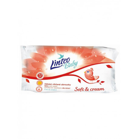 Linteo Vlhčené obrúsky Linteo Baby 72 ks Soft and cream