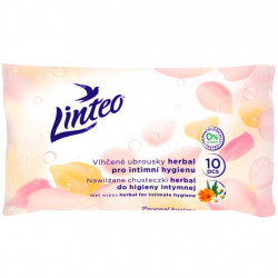 Linteo Vlhčené obrúsky Linteo Satin intímne 10ks, 1-vrstvové