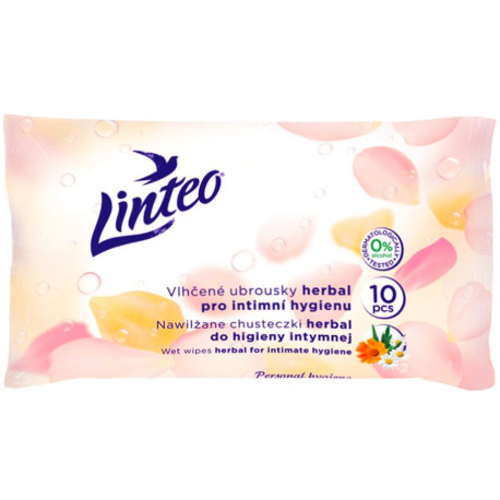 Linteo Vlhčené obrúsky Linteo Satin intímne 10ks, 1-vrstvové