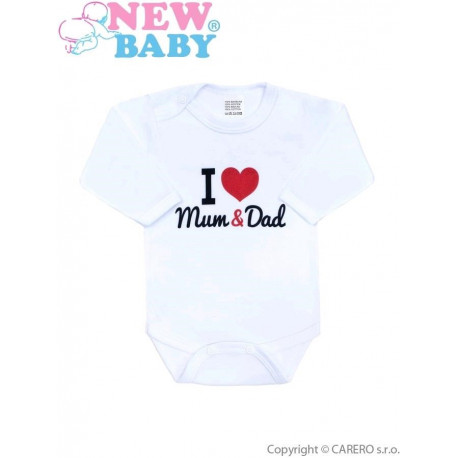 NEW BABY Body s potlačou New Baby I Love Mum and Dad