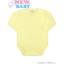 NEW BABY Dojčenské body celorozopínacie New Baby Classic žlté