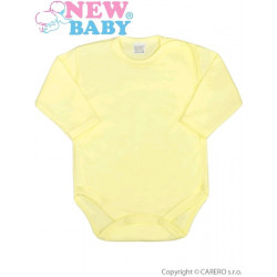 NEW BABY Dojčenské body celorozopínacie New Baby Classic žlté